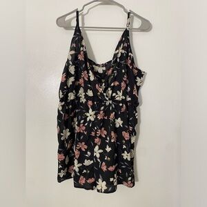 SHEIN Curve Floral Print Cami Romper